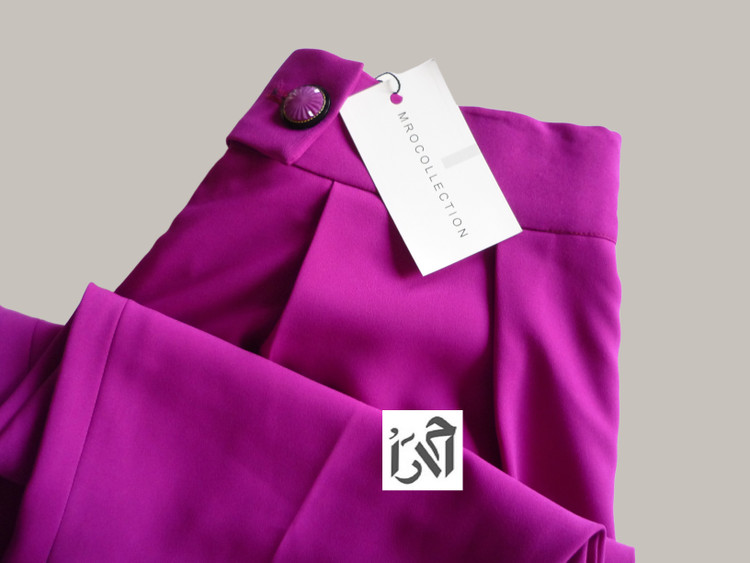 شلوار زنانه کرپ اوکیا سرخابی مدل سمبادی