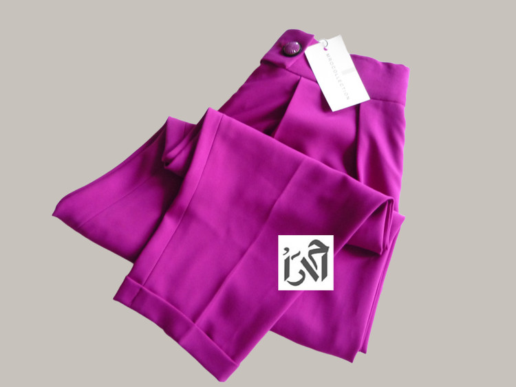 شلوار زنانه کرپ اوکیا سرخابی مدل سمبادی