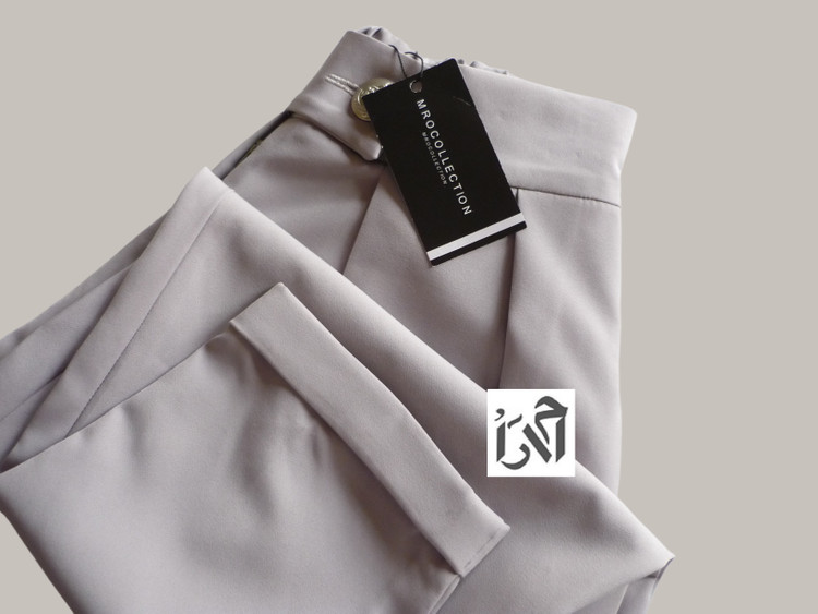 شلوار زنانه کرپ اوکیا طوسی مدل سمبادی