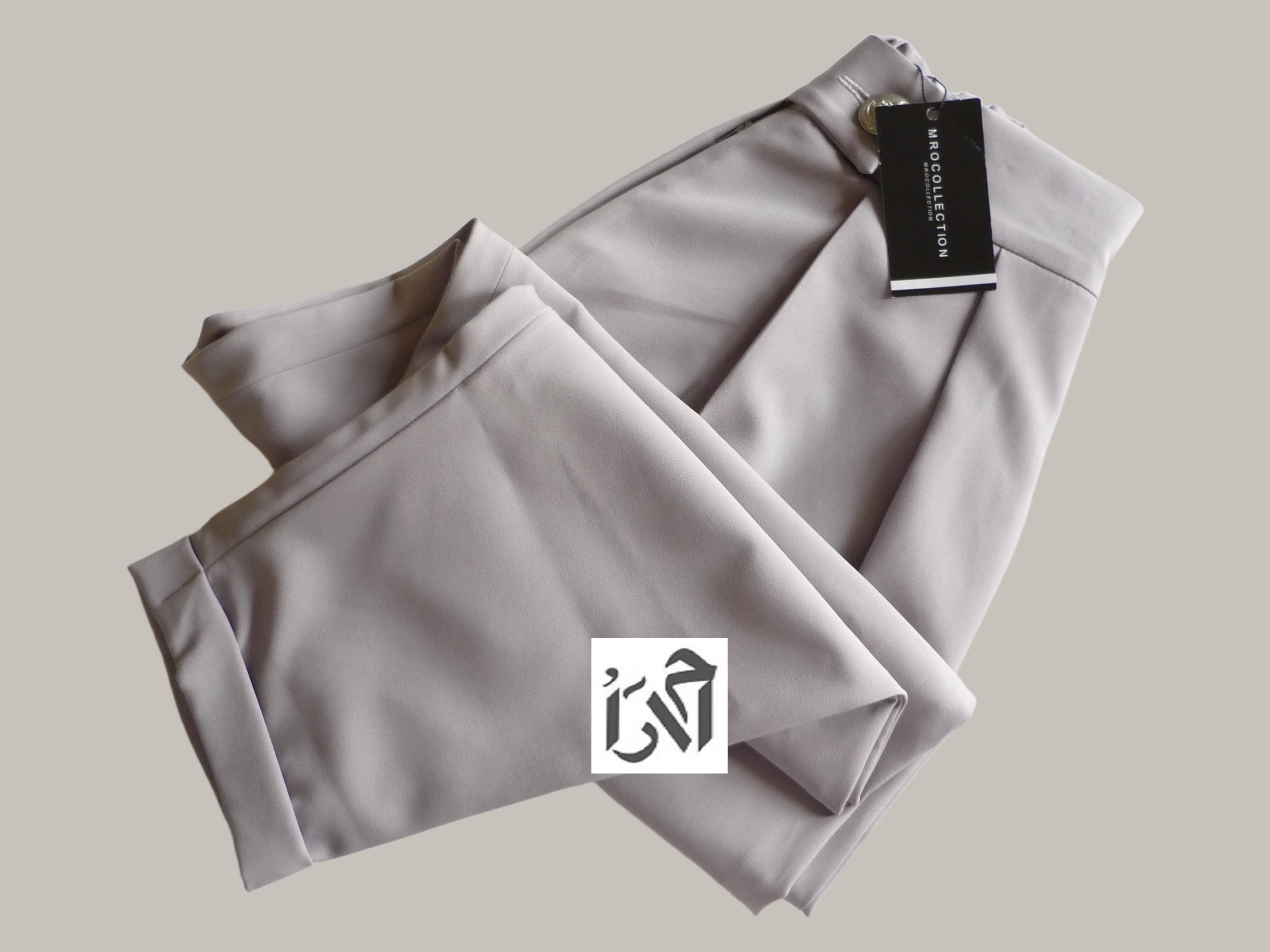 شلوار زنانه کرپ اوکیا طوسی مدل سمبادی