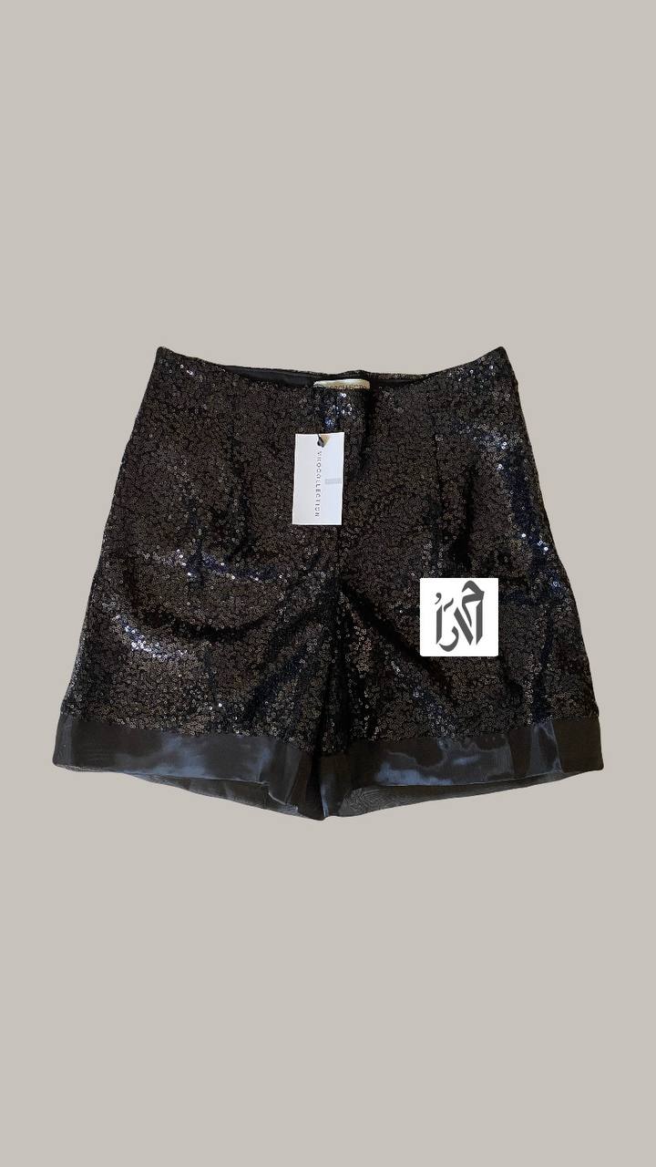 شلوارک زنانه پولکی مشکی