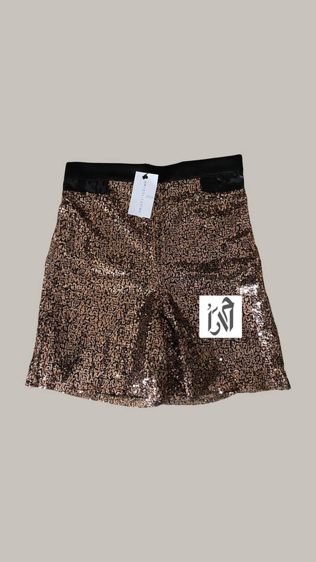 شلوارک زنانه پولکی مسی سایز ۳۴-۳۶