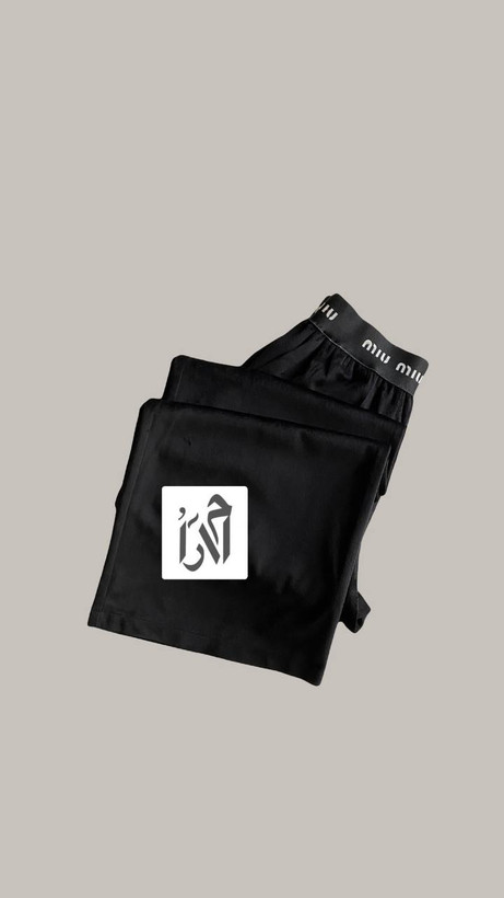 شلوار زنانه مخمل مشکی کمر کش میو میو