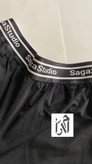 شلوار زنانه مخمل مشکی کمر کش ساگازا