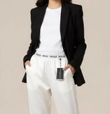 شلوار زنانه ساتن سفید کمر میو میو