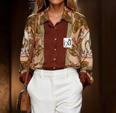 شومیز ساتن باروک اجری