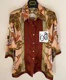 شومیز ساتن باروک اجری