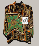 شومیز ساتن باروک سبز