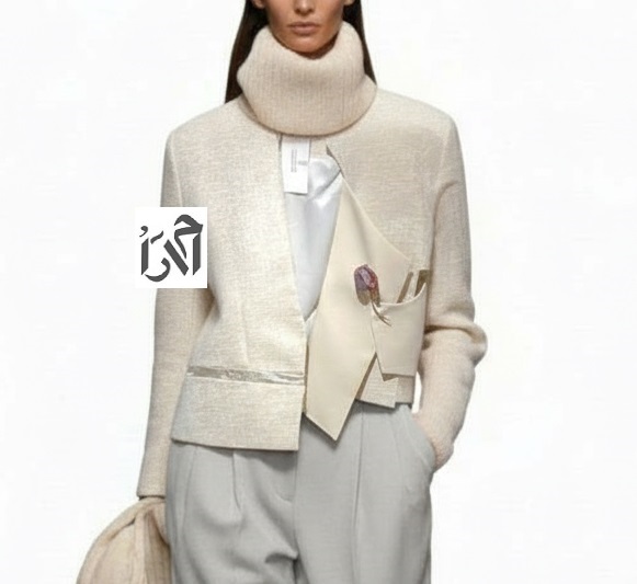 کت زنانه ژاکارد شاین دار