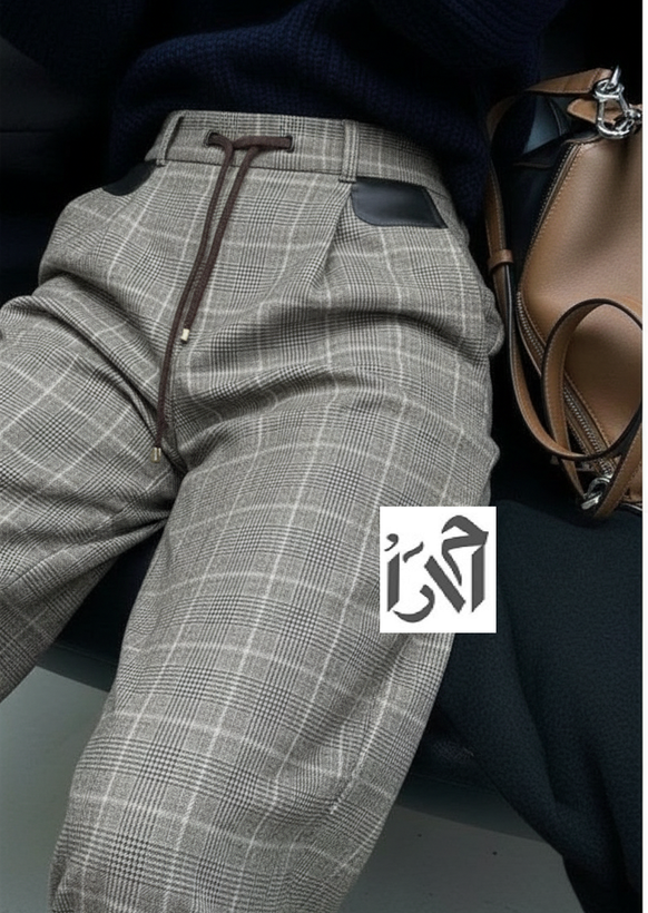 شلوار چهارخانه درشت لوما