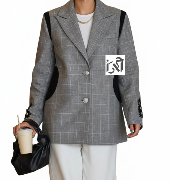 کت زنانه لینن چهارخانه